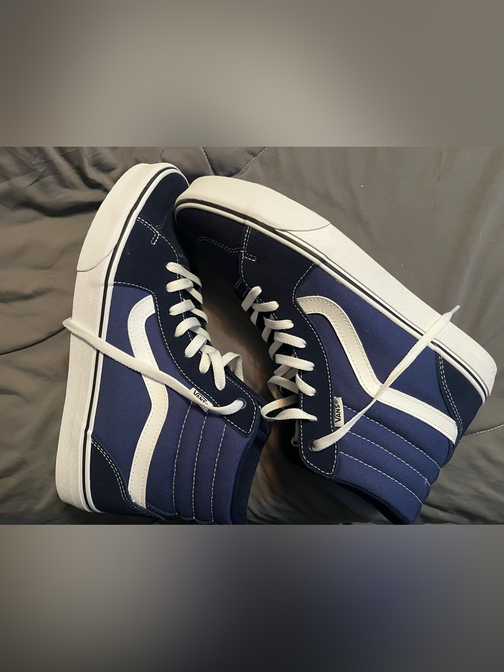Vans Men’s Navy Blue New Sk8-Hi Classic Skate Shoes sneakers 11